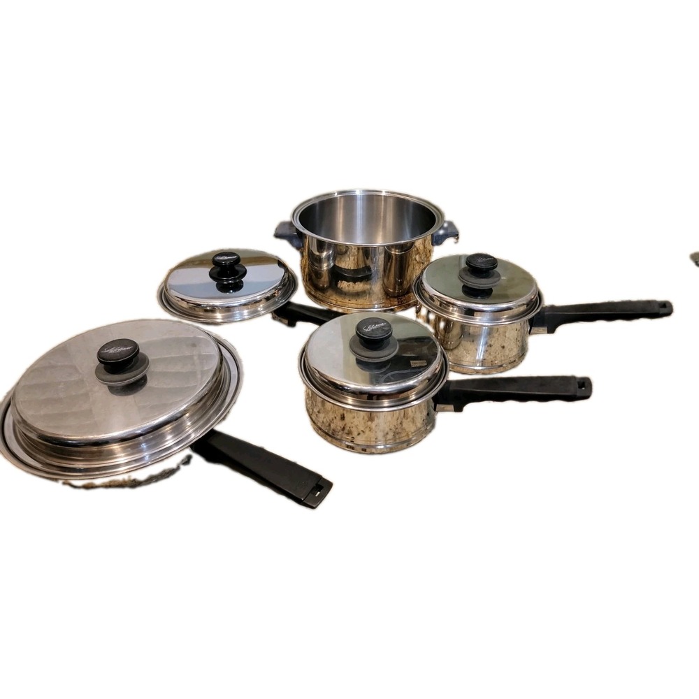 Lifetime T304 USA Stainless Steel Cookware 9 Piece Set Excellent Condition
